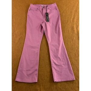 DG2 Diane Gilman Womens 10 Purple Virtual Stretch Bootcut Jeans NWT